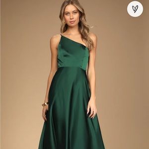 Lulus “Love’s calling” maxi satin dress